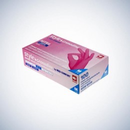 Рукавички нітрилові без пудри Ampri STYLE COLOR GRENADINE 01182-L