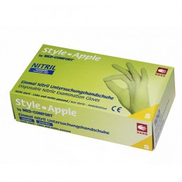 Рукавички нітрилові зелені без пудри Ampri Style color Apple 01187-M