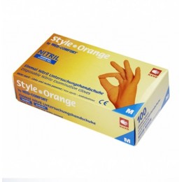 Рукавички нітрилові без пудри Ampri Style color Orange 01188-S